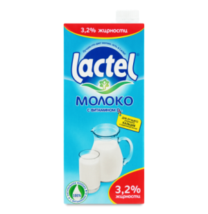 Молоко 3.2% Ультрапастеризованное с Витамином d3 Lactel т/п 1л