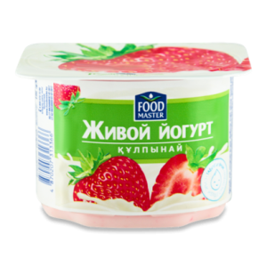 Йогурт 1.5% Живой Клубника Foodmaster ст 110г