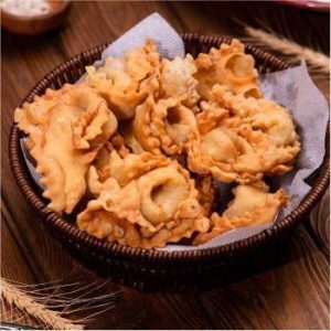 Жареные пельмешки с картофелем